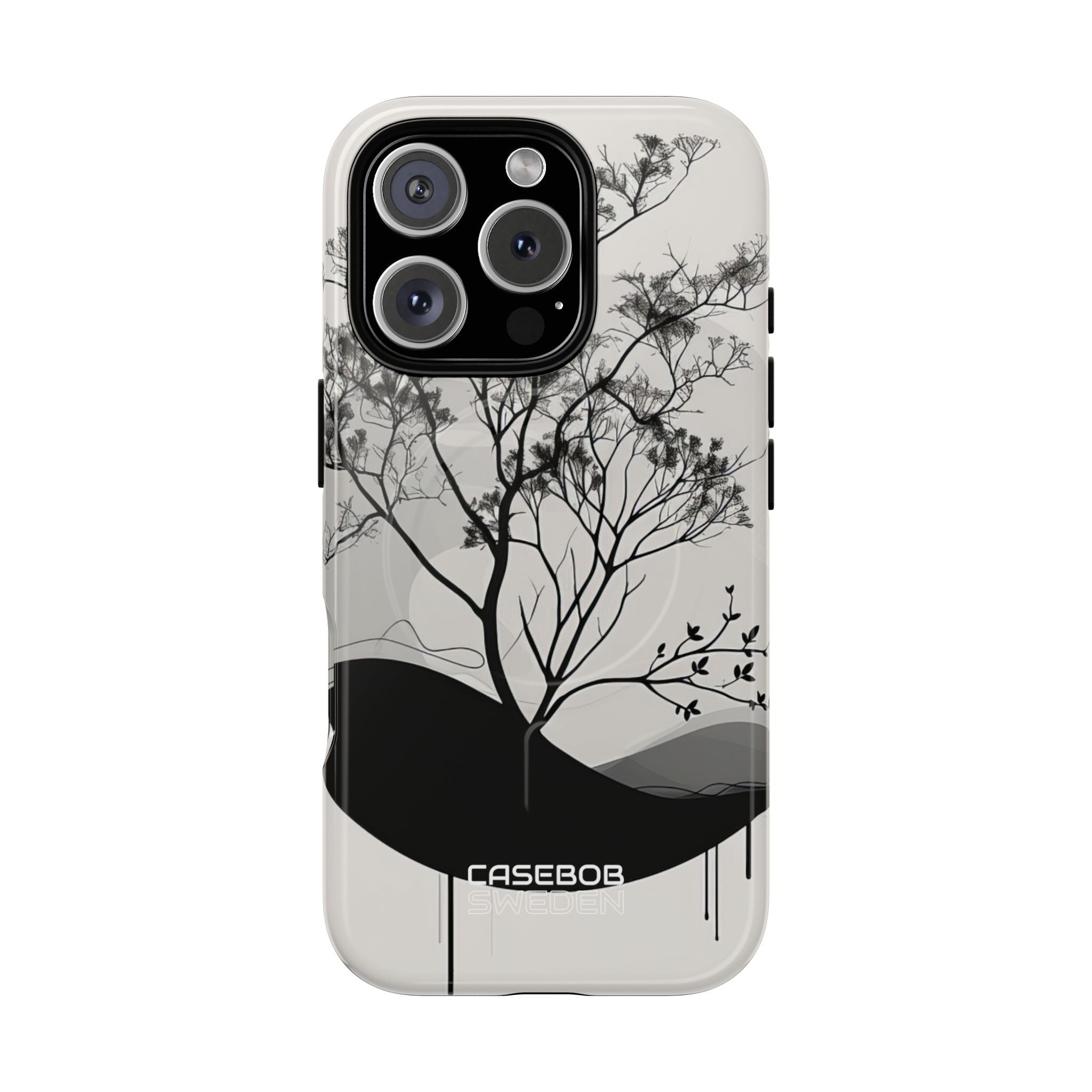 Monochrome Drip Tree iPhone 16 - Tough+