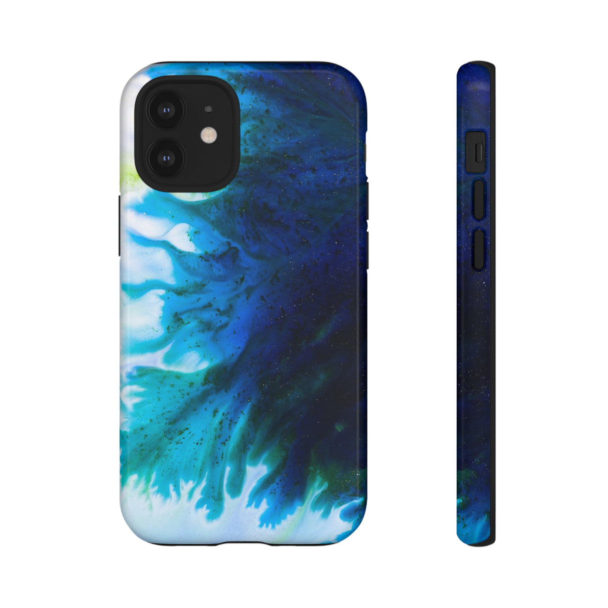 Blaue Liquid Ink Art - Schutzhülle fürs Handy