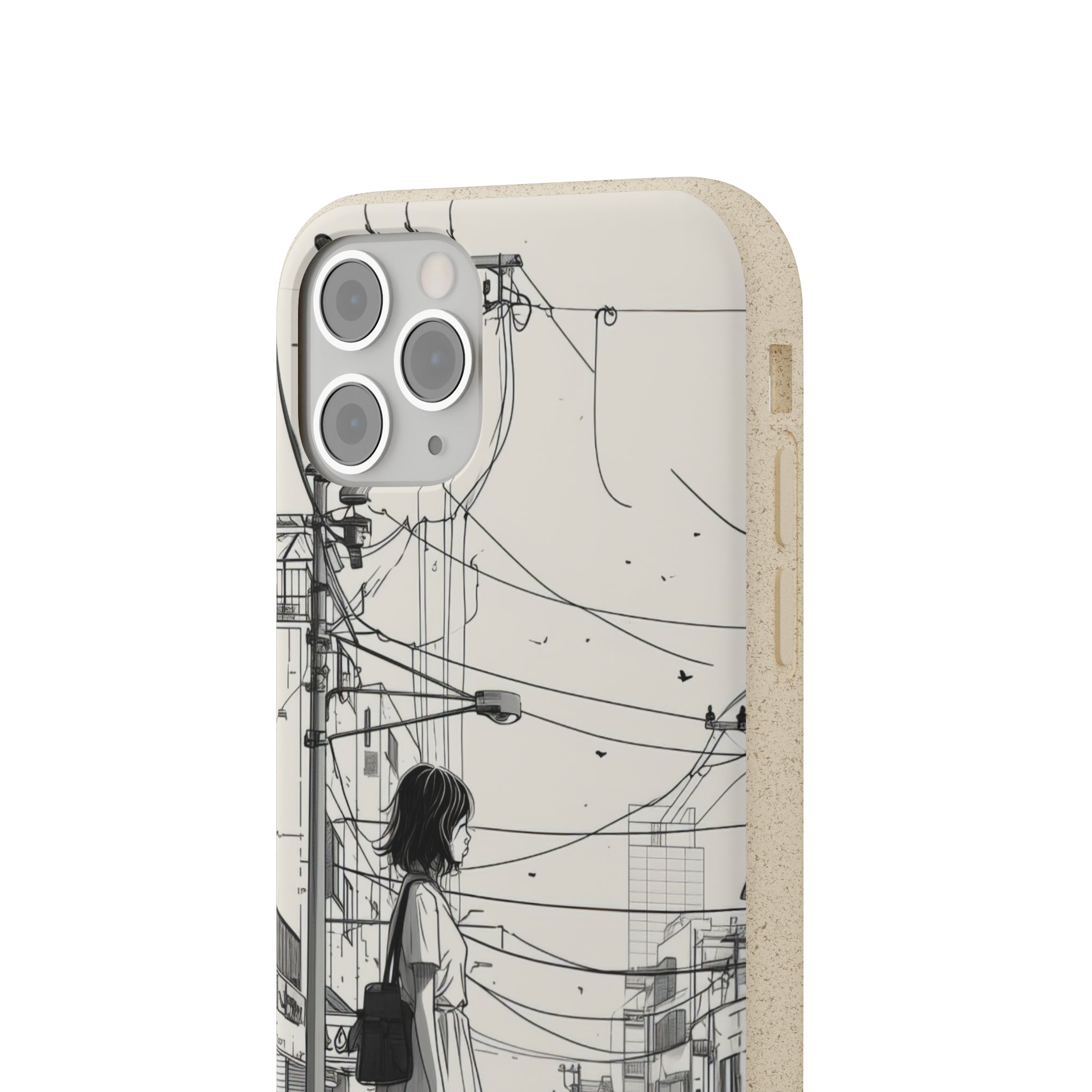 Urban Solitude Sketch | Biodegradable Phone Case