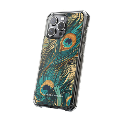 Art Nouveau Peacock Elegance iPhone 15 - Clear Impact Phone Case