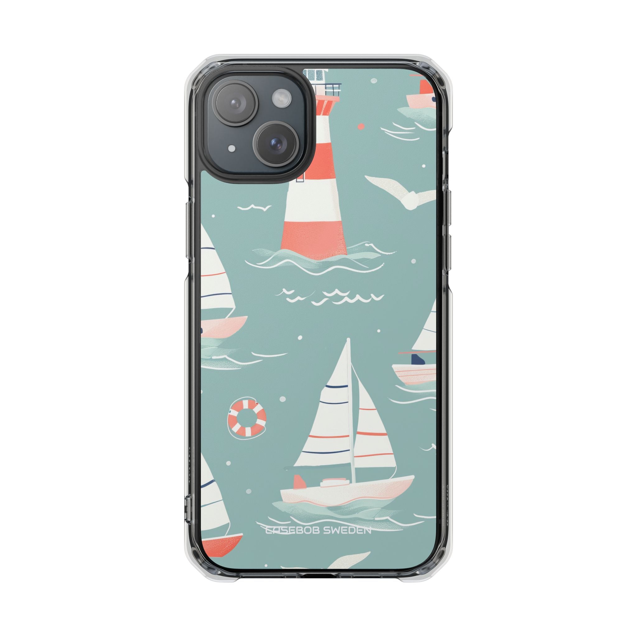 Lighthouse Nautical Charm - Clear Impact iPhone 15 Phone Case