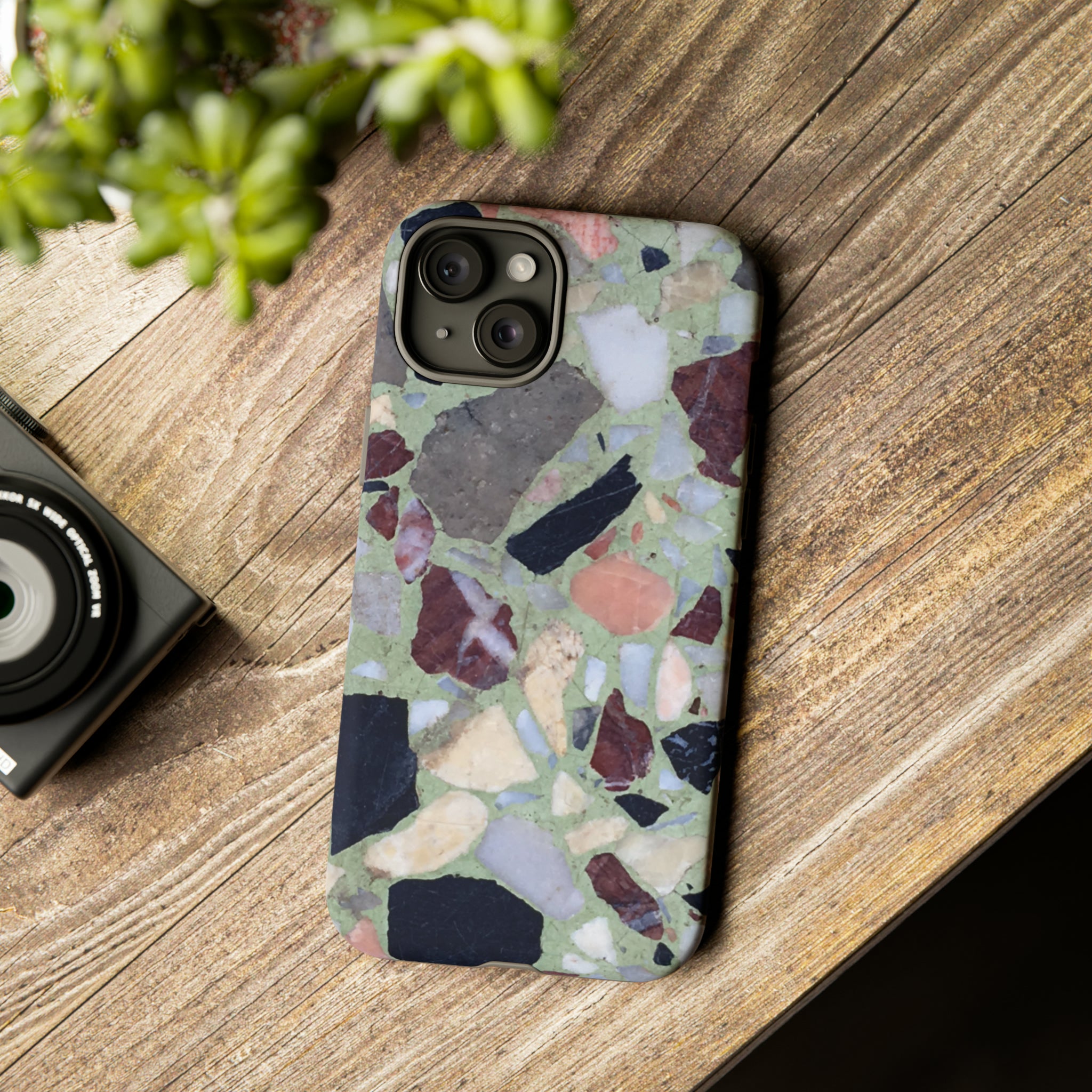 Terrazzo in Green - Protective Phone Case