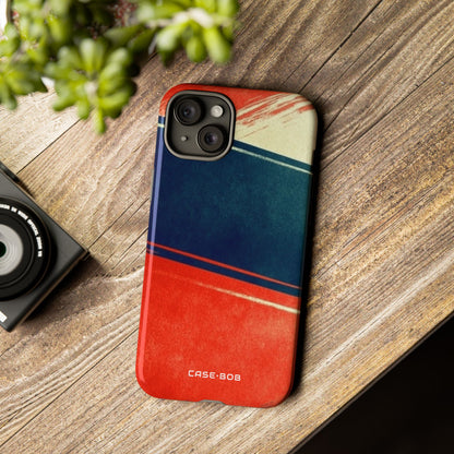 Blue Diagonal Motion iPhone 15 Plus Case - Tough