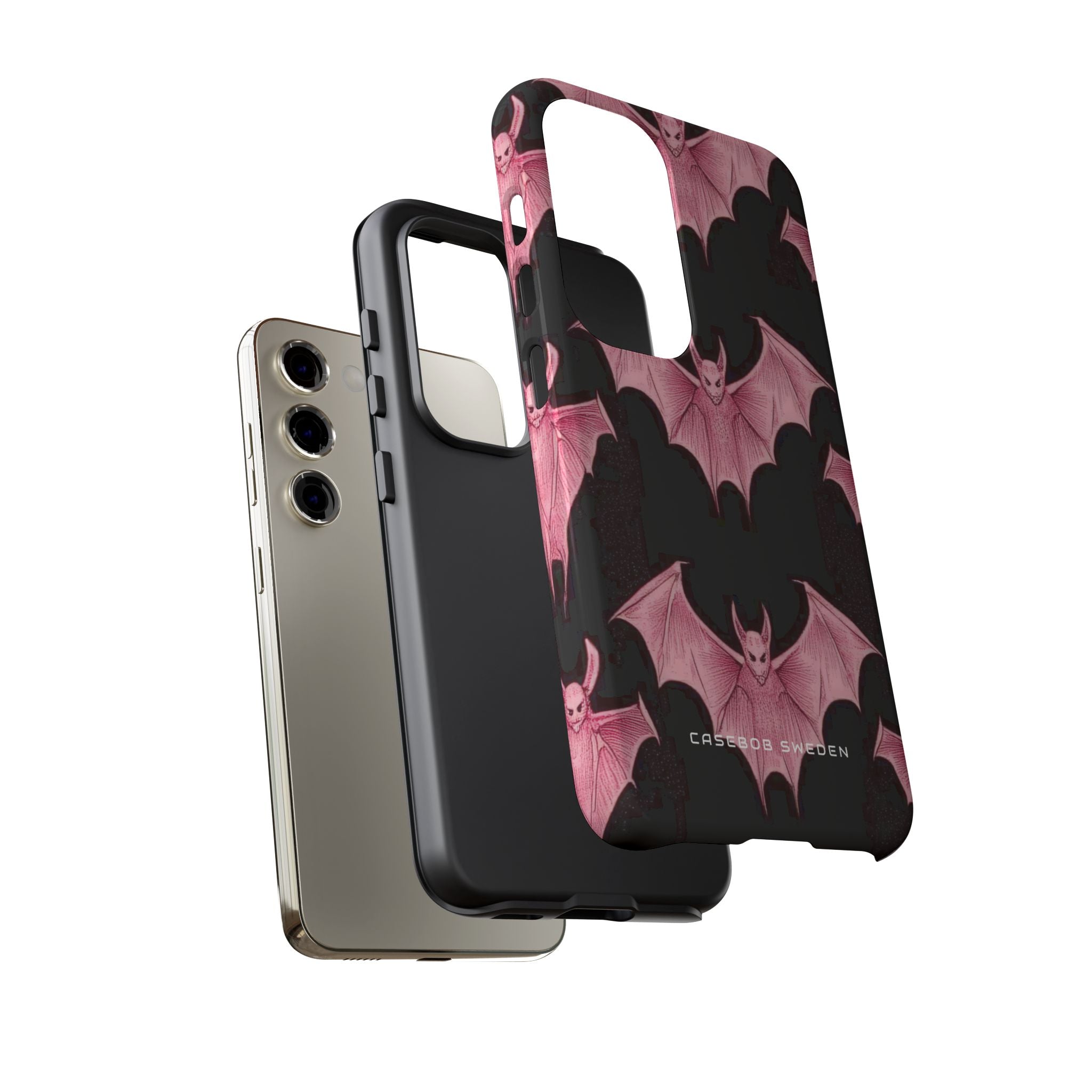 Gothic Pink Bats Aflame Samsung S23 - Tough Phone Case