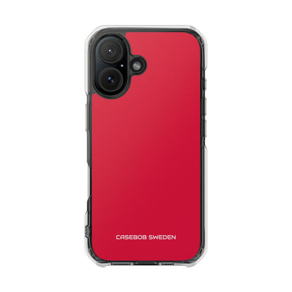 Crimson Red - Clear Impact iPhone 16 Phone Case