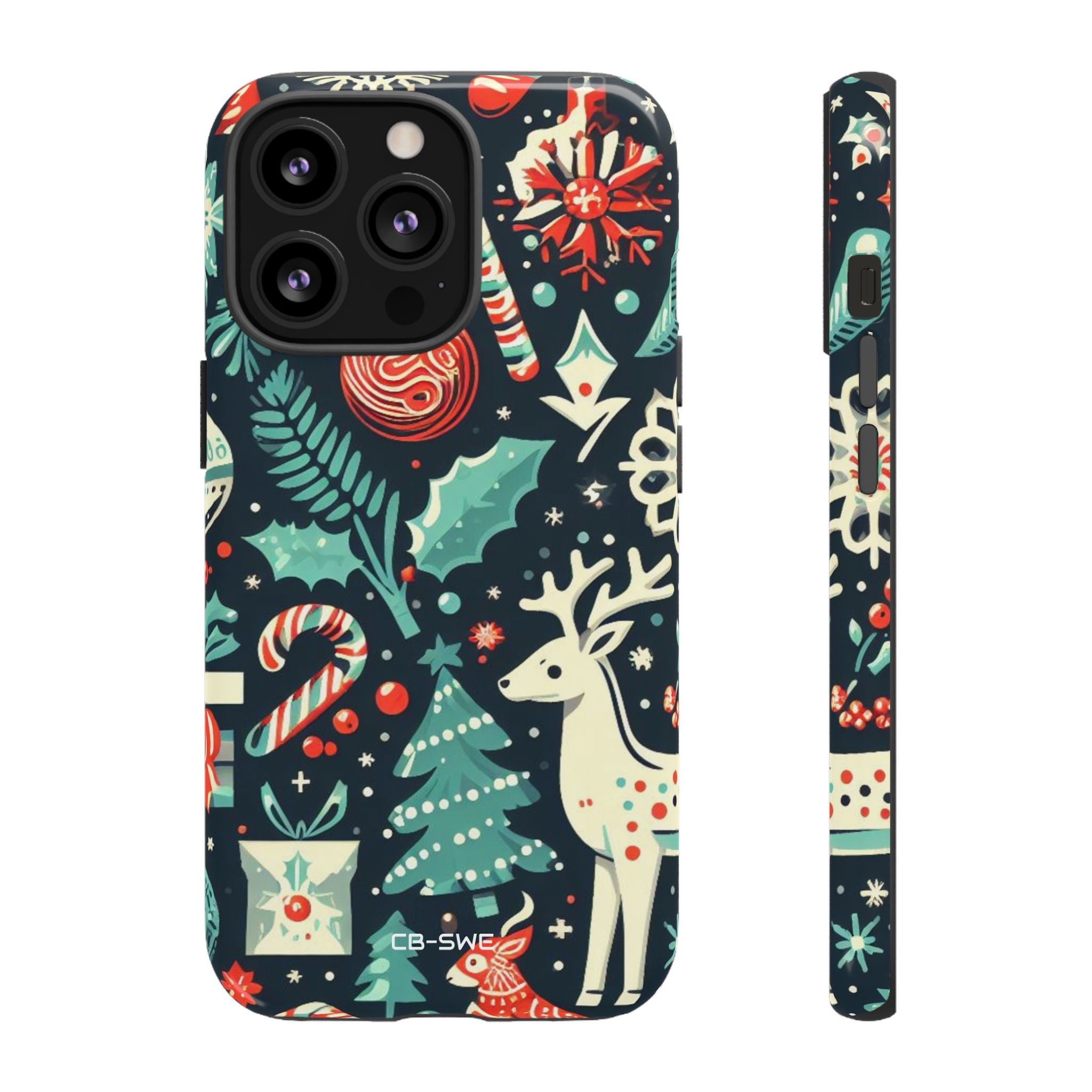 Festive Snowflakes Dance - iPhone Case
