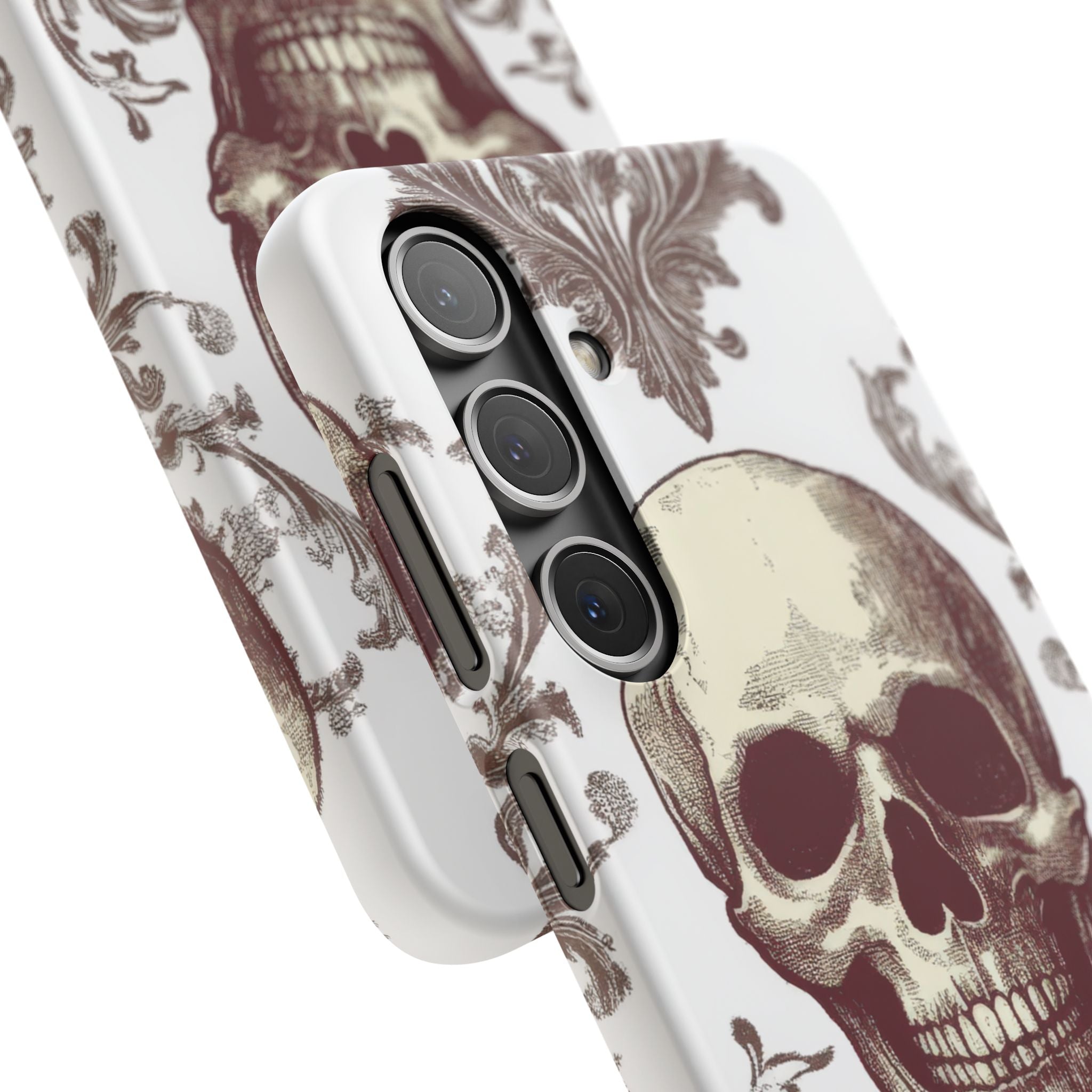 Gothic Skulls and Ornate Foliage Samsung S24 - Slim Phone Case