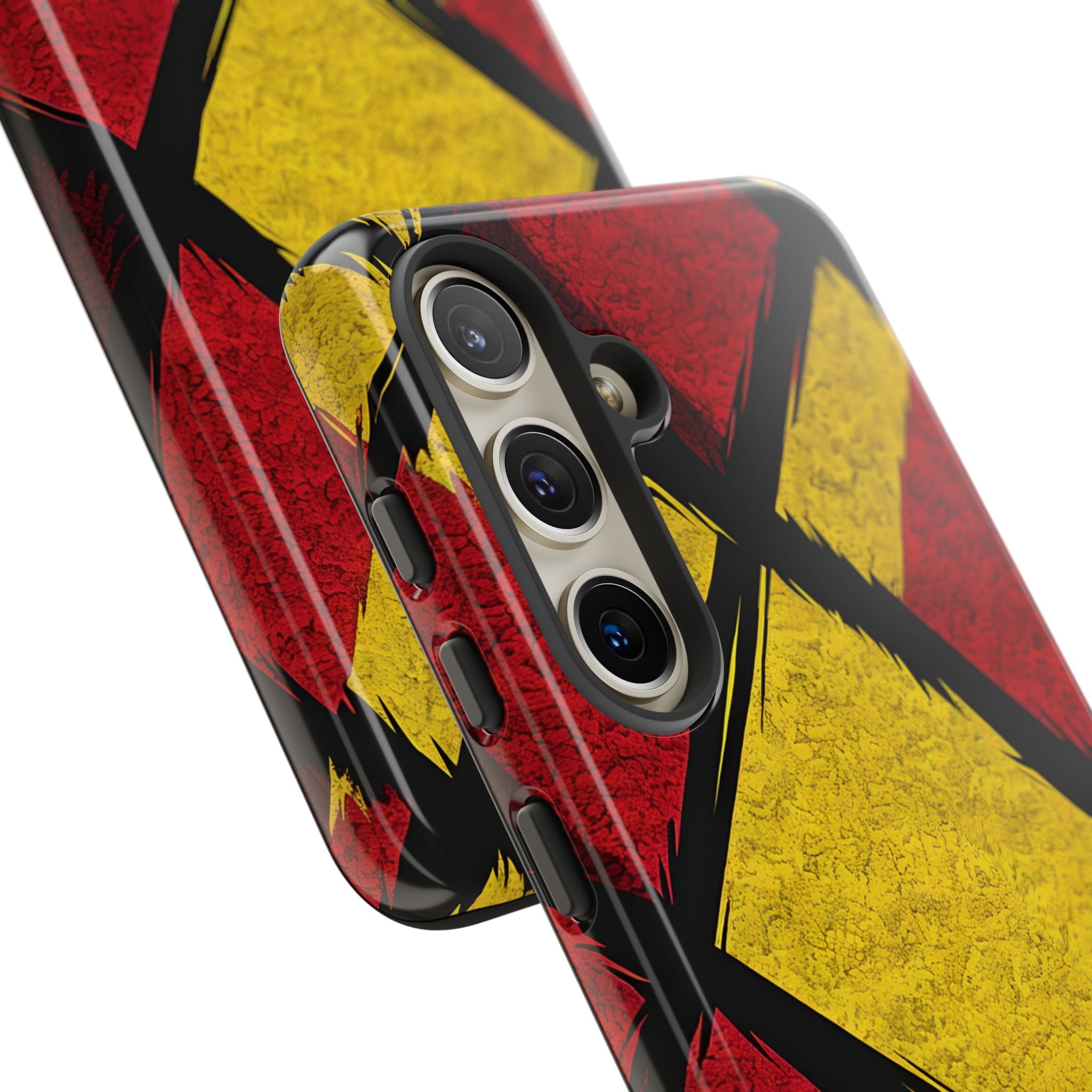 Cracked Diamond Grid Samsung S24 Case - Tough