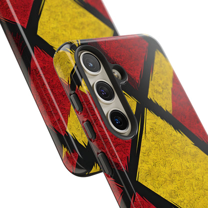 Cracked Diamond Grid Samsung S24 Case - Tough