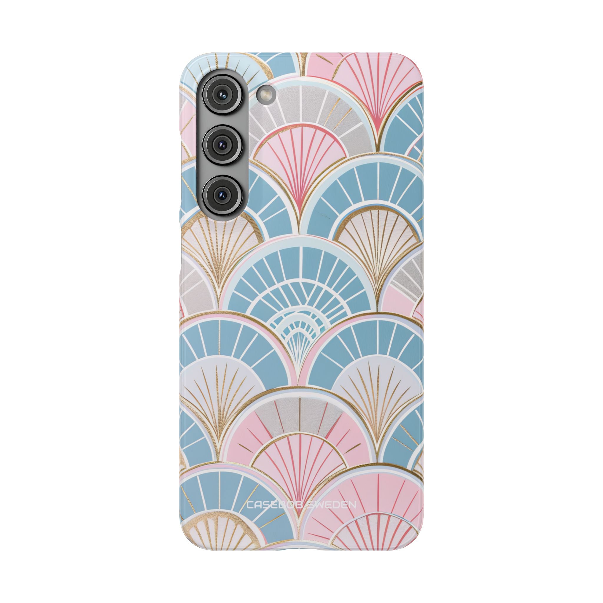 Art Deco Pastel Fan Pattern - Slim Samsung S23 Phone Case