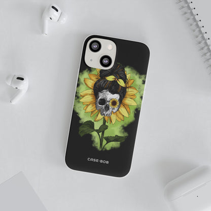 Sunflower Skull iPhone 13 mini Case - Soft
