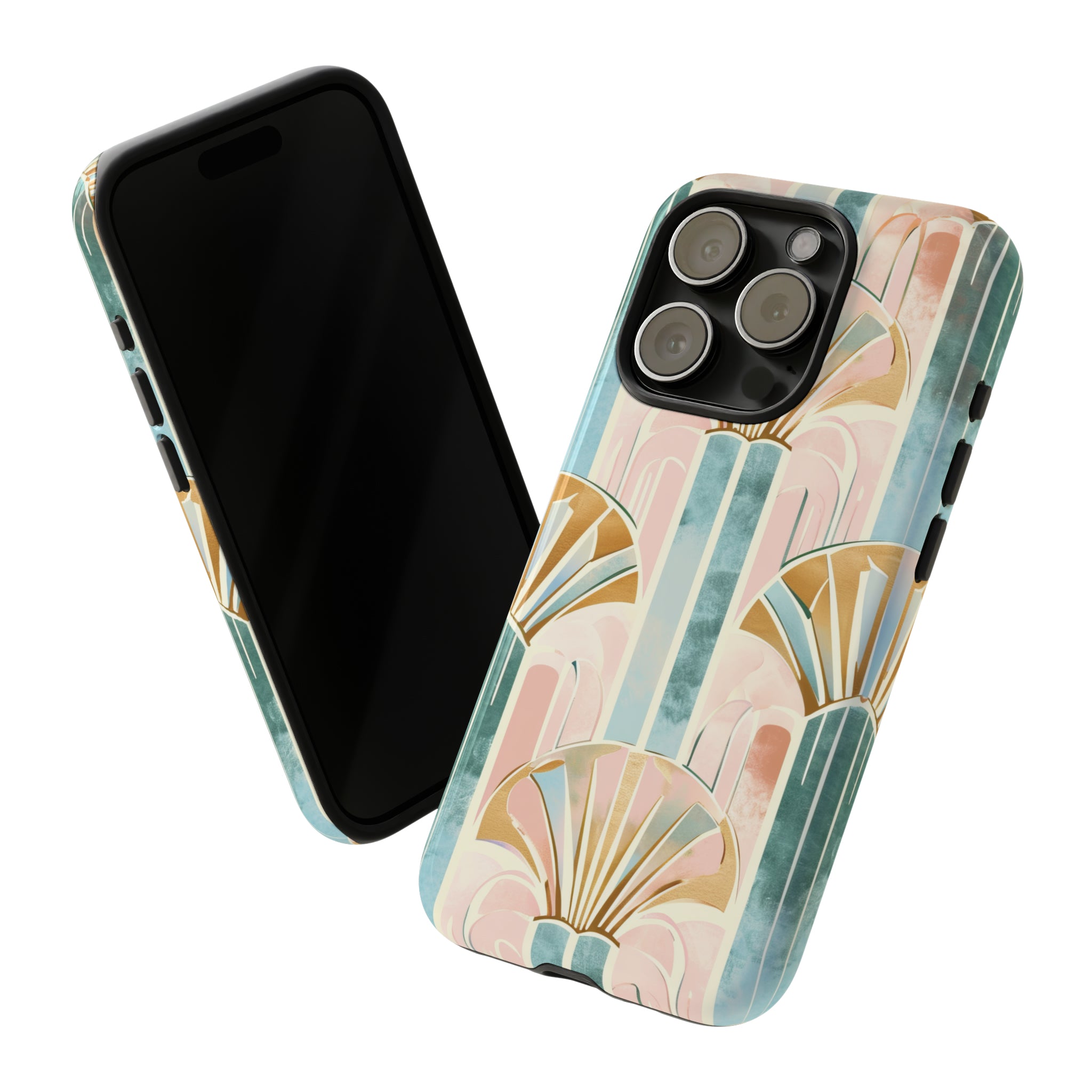 Art Deco Pastel Geometry - Protective Phone Case