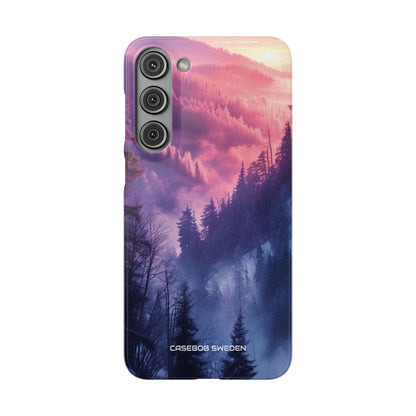 Misty Forest Serenity - Slim Samsung S23 Phone Case