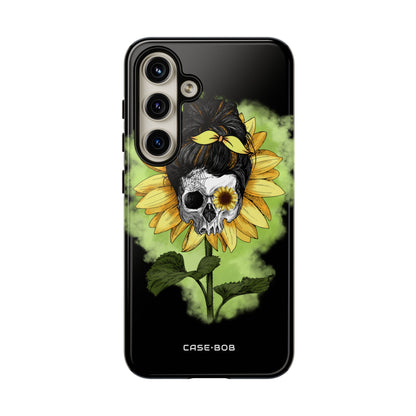 Sunflower Skull Samsung S24 Case - Tough