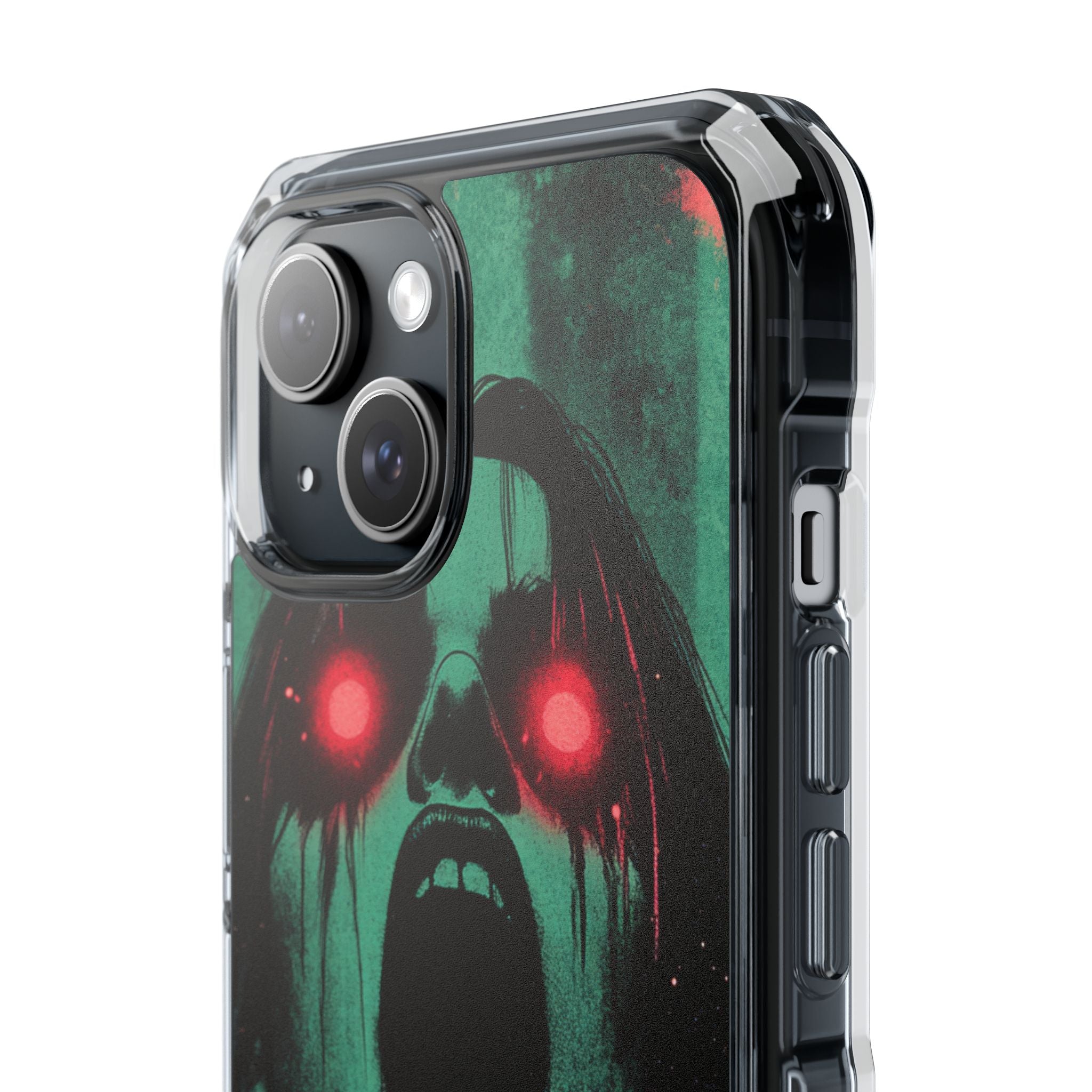 Haunting Glow of Gothic Eyes iPhone 15 - Clear Impact Phone Case