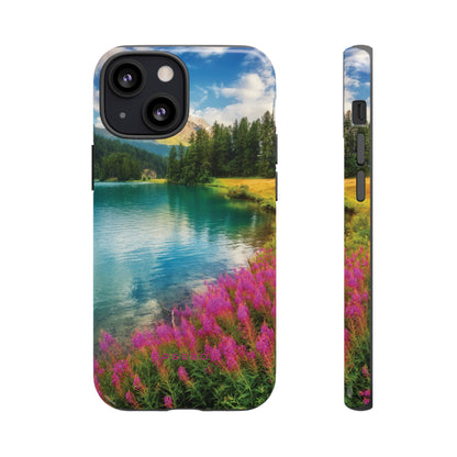 Azure Alpine Lake Phone Case - Protective Phone Case