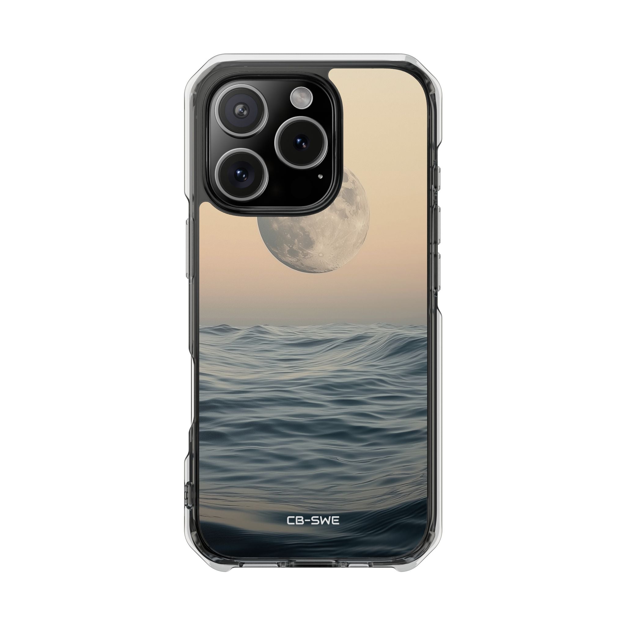 Moon Illuminates Waves iPhone Case - Impact