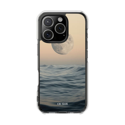 Moon Illuminates Waves iPhone Case - Impact