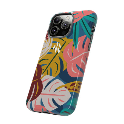 Tropical Leaf Mono - Protective Phone Case