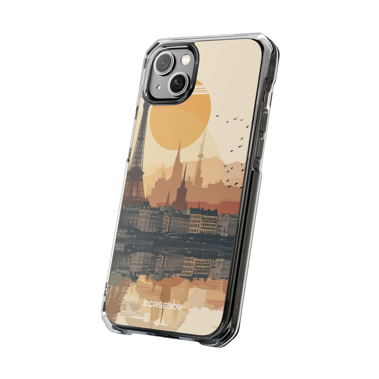 Parisian Sunset Serenity - Phone Case for iPhone (Clear Impact - Magnetic)