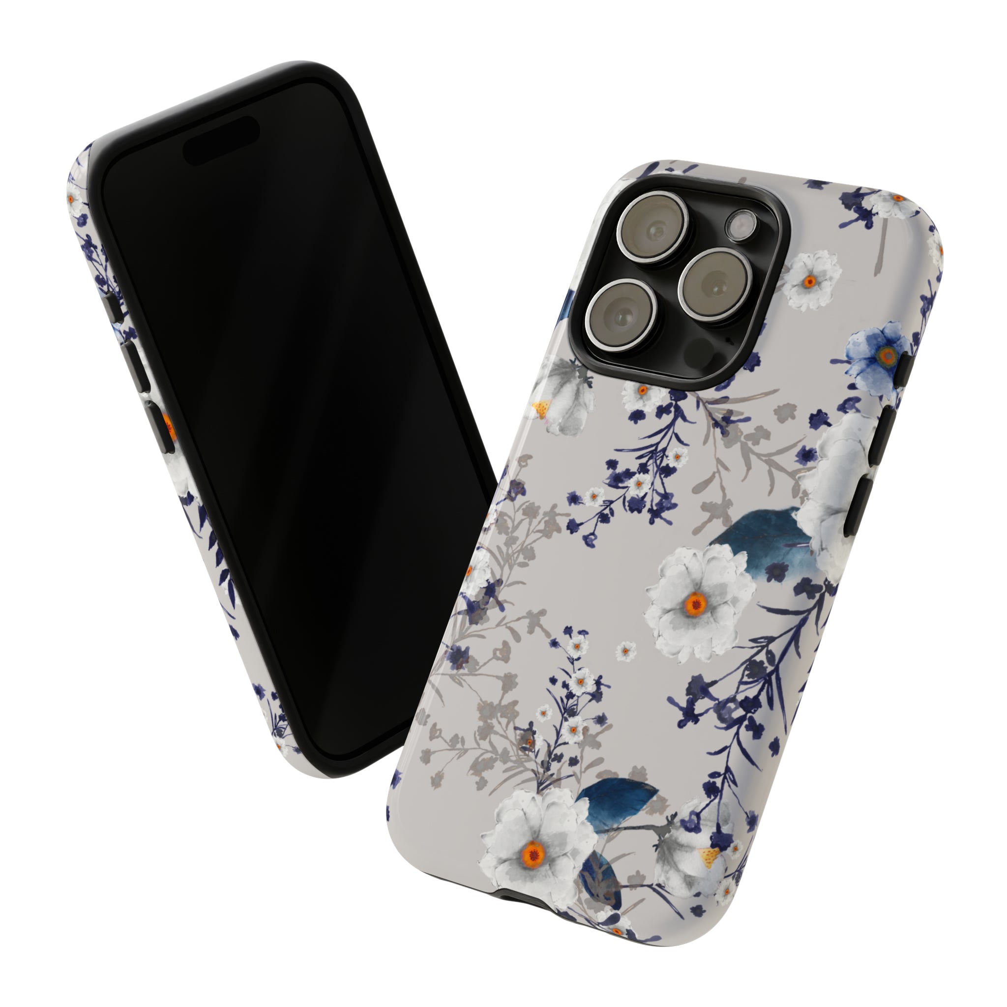 Watercolor Blue Summerflowers - Protective Phone Case