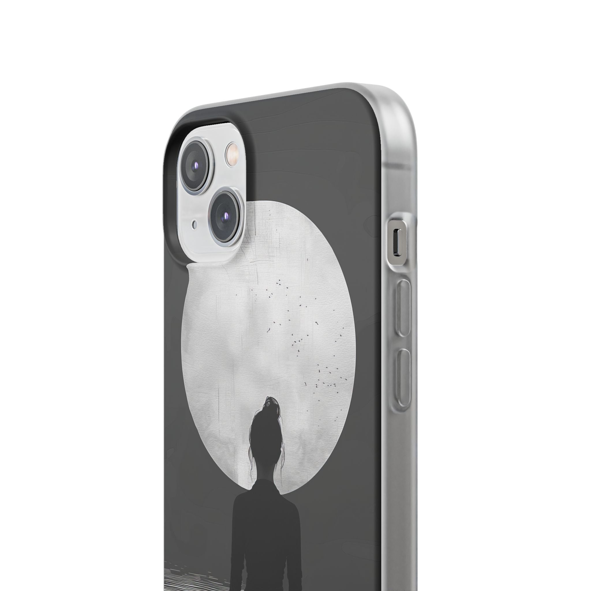 Zen Serenity Moon Reflection iPhone 14 - Flexi Phone Case