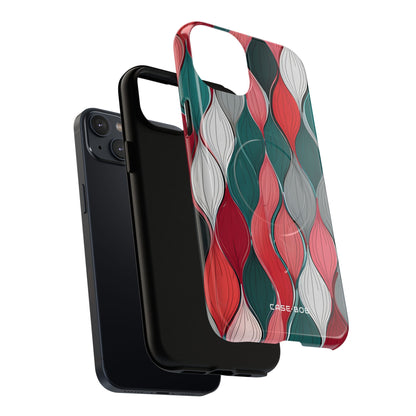 Leaf Cascade Teal iPhone 14 Plus Case - Tough+