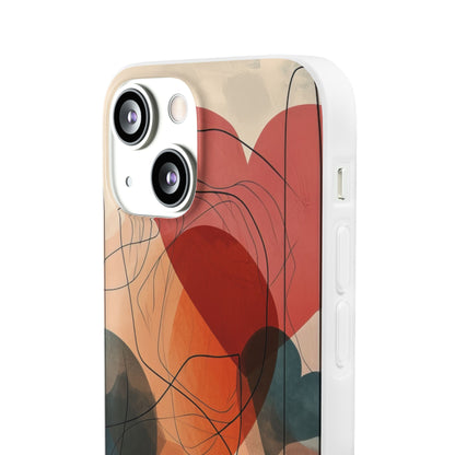 Abstract Heart Harmony - Flexi iPhone 16 Phone Case