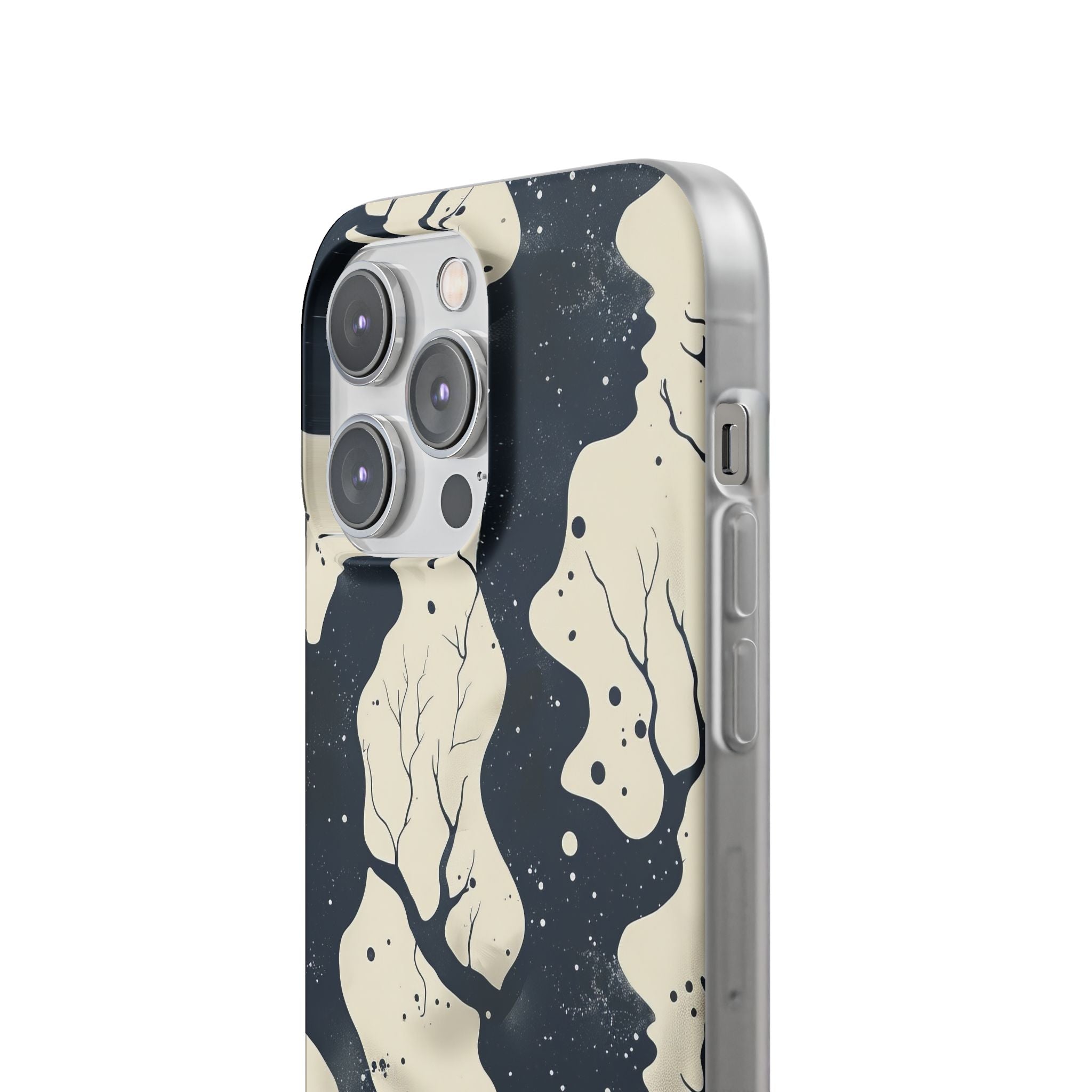 Organic Fluid Silhouettes with Cosmic Depth iPhone 14 - Flexi Phone Case