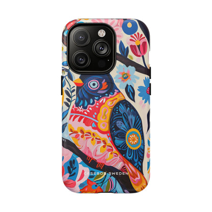 Whimsical Vintage Owl with Floral Charm iPhone 14 | Tough+ Phone Case