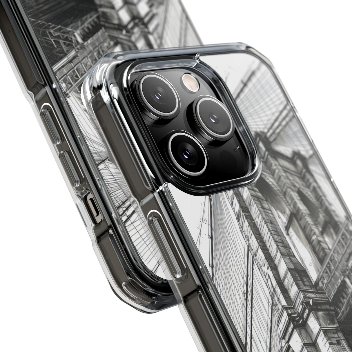 Zeitlose Architektur – Handyhülle für iPhone (Clear Impact – Magnetisch)