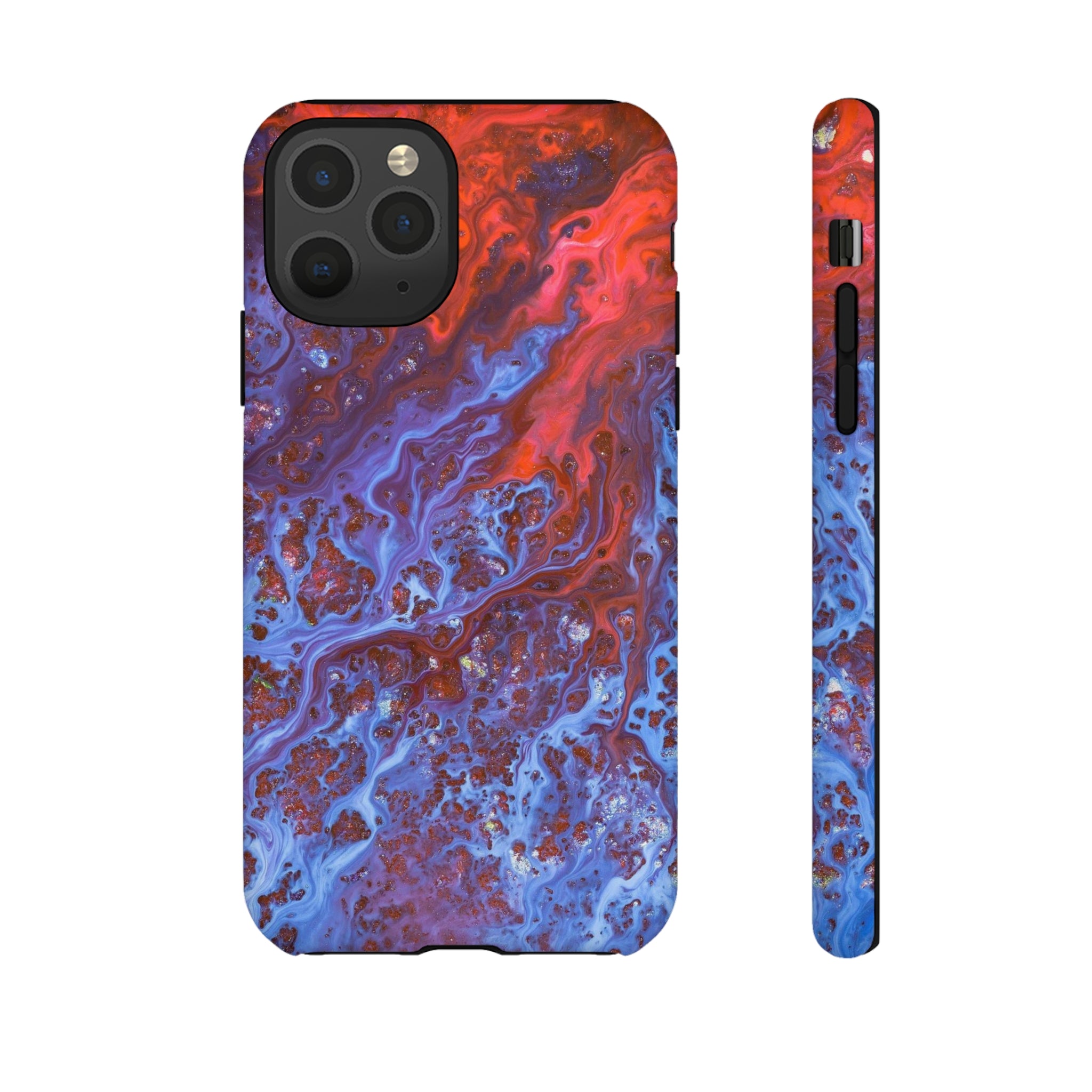 Blue Lava Ink Art iPhone Case (Protective) iPhone 11 Pro Matte Phone Case