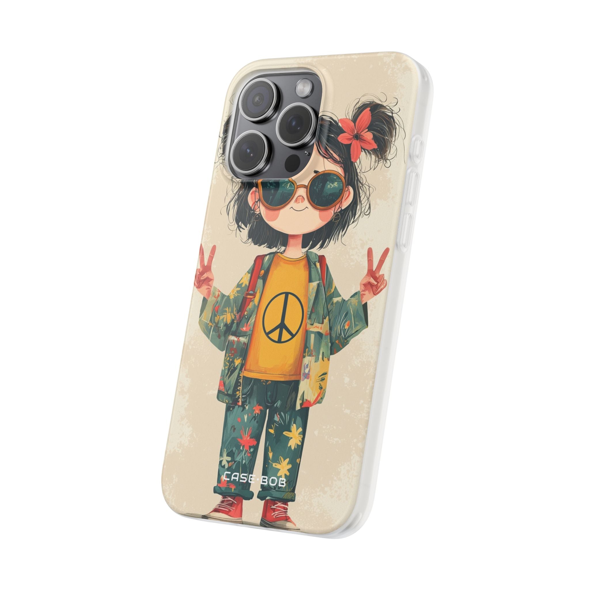 Peace Pigtails iPhone 15 Pro Max Case - Soft