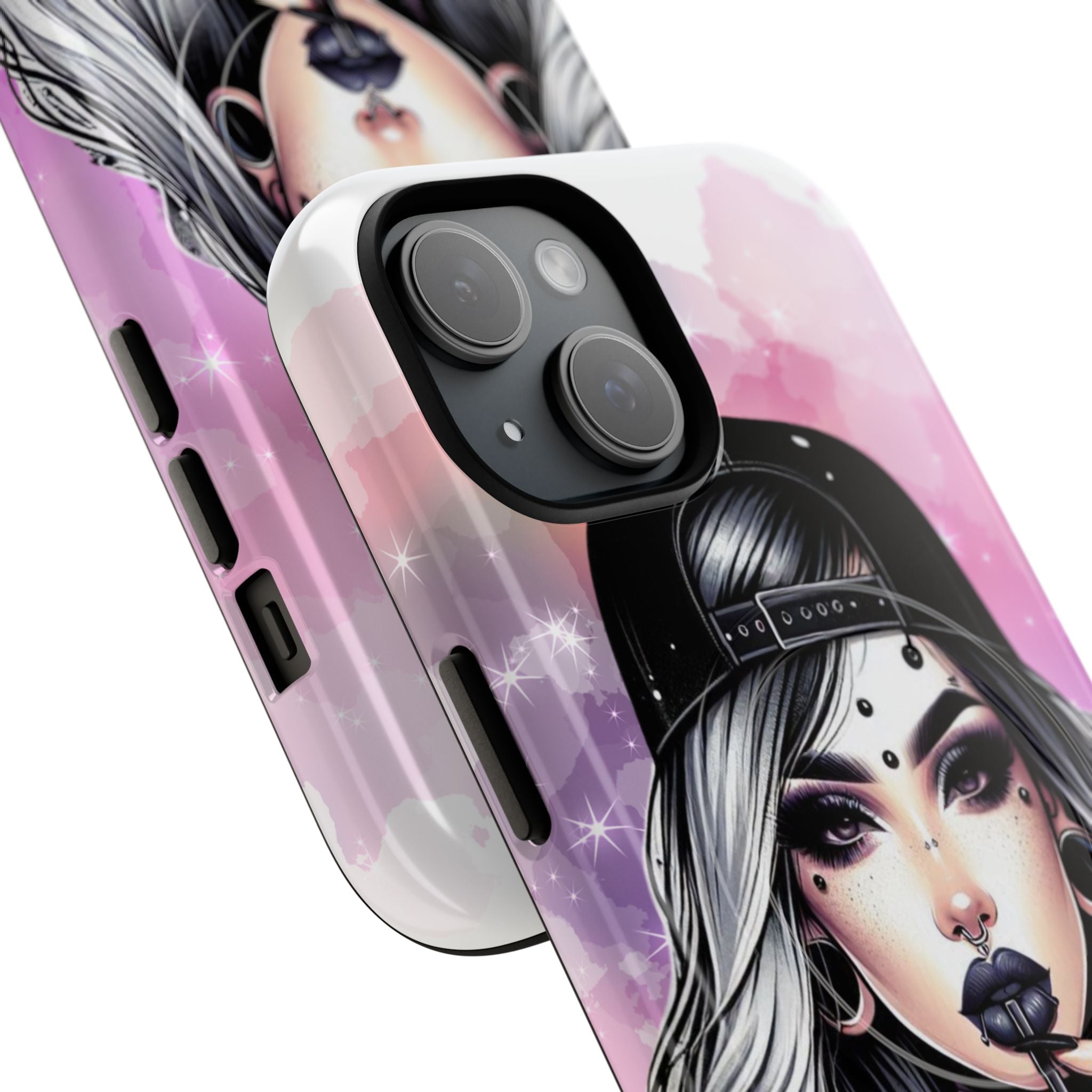 Silver Sip Nebula iPhone 15 Case - Tough+