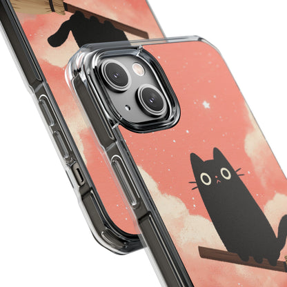 Cat Rides Broom iPhone Case - Impact