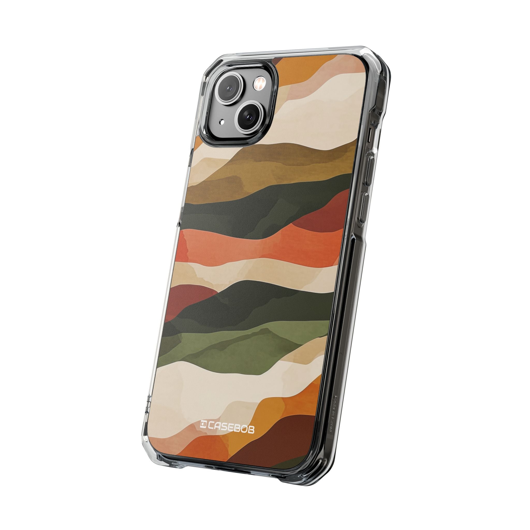 Earth Tone Pattern - Clear Impact Case for iPhone