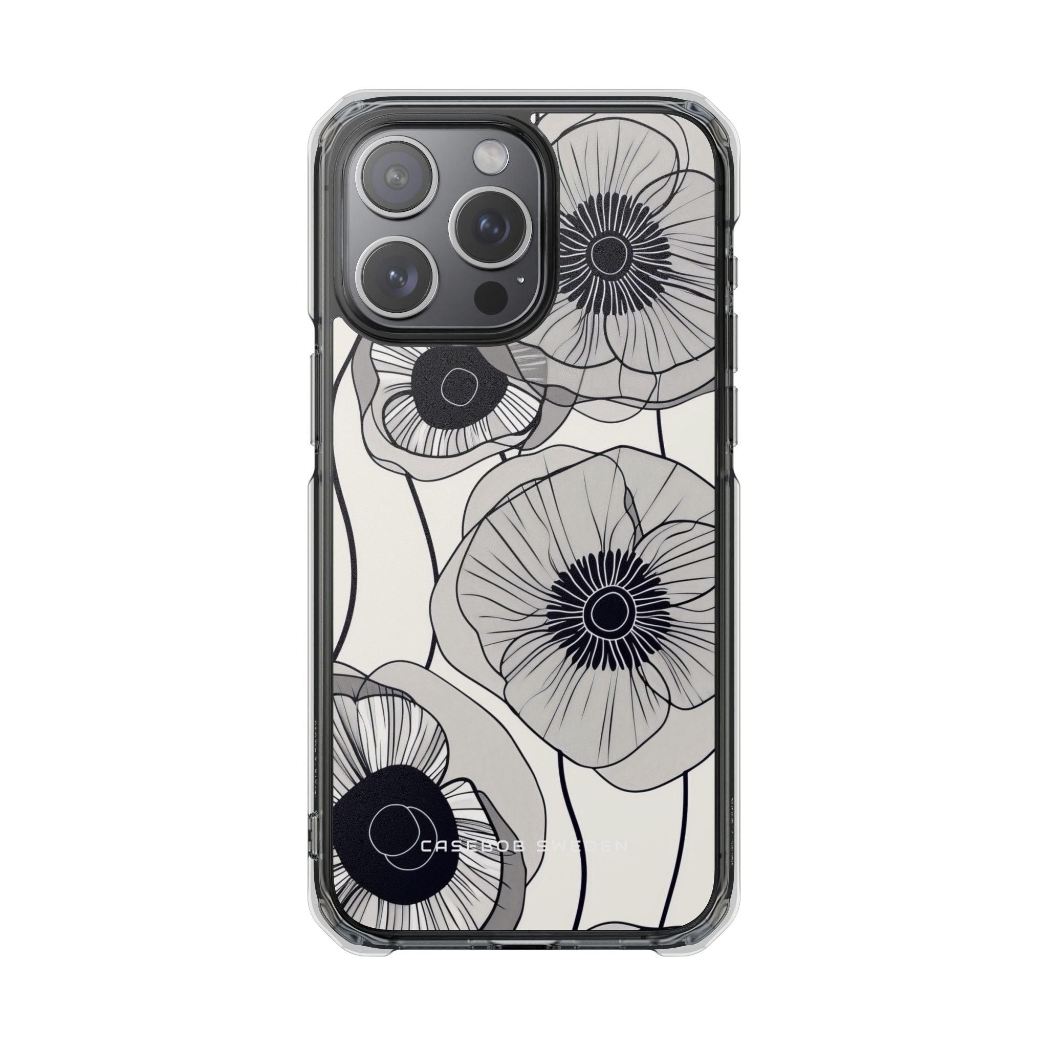 Modern Minimalist Flowers iPhone 15 - Clear Impact Phone Case