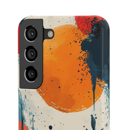 Orange Blue Splash - Slim Samsung S22 Phone Case