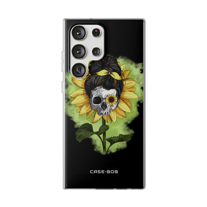 Sunflower Skull Samsung S23 Ultra Case - Soft