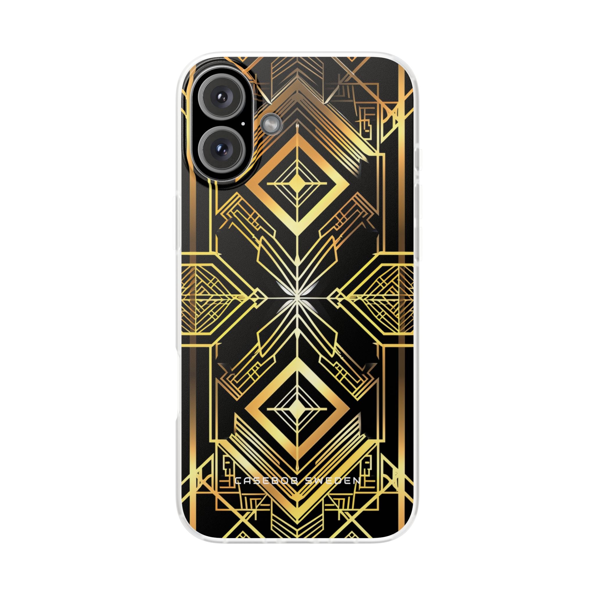 Golden Geometric Opulence iPhone 16 - Flexi Phone Case