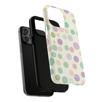 Playful Pastel Polka Dots - Tough + MagSafe® iPhone 15 Phone Case