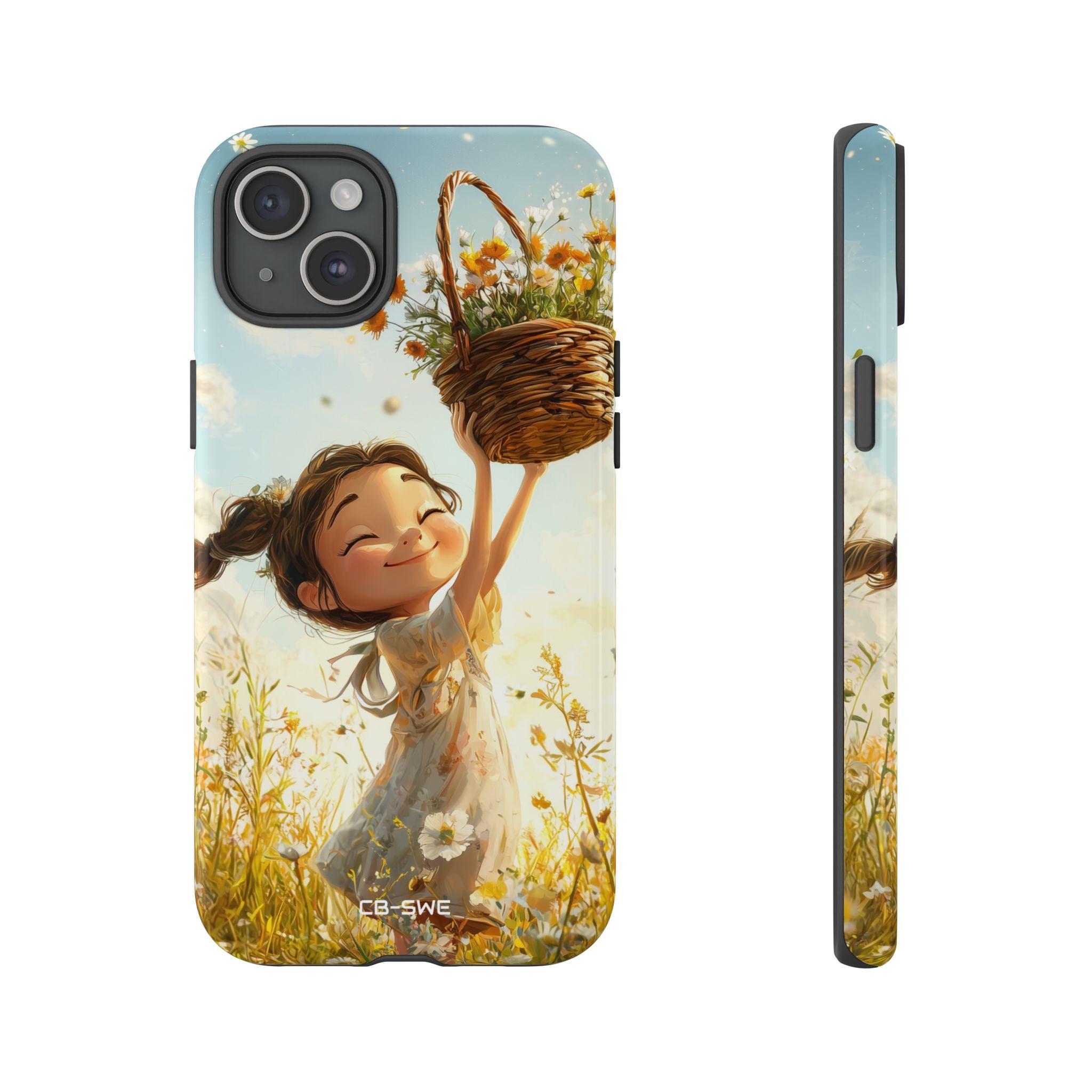 Joyful Girl Leaps - iPhone Case