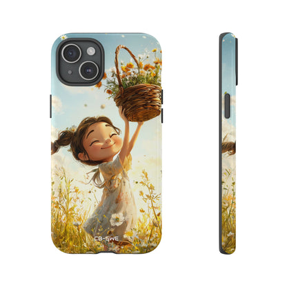 Joyful Girl Leaps - iPhone Case