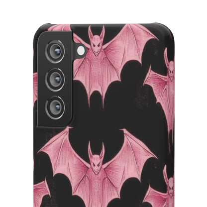 Gothic Pink Bats Aflame Samsung S21 - Slim Phone Case