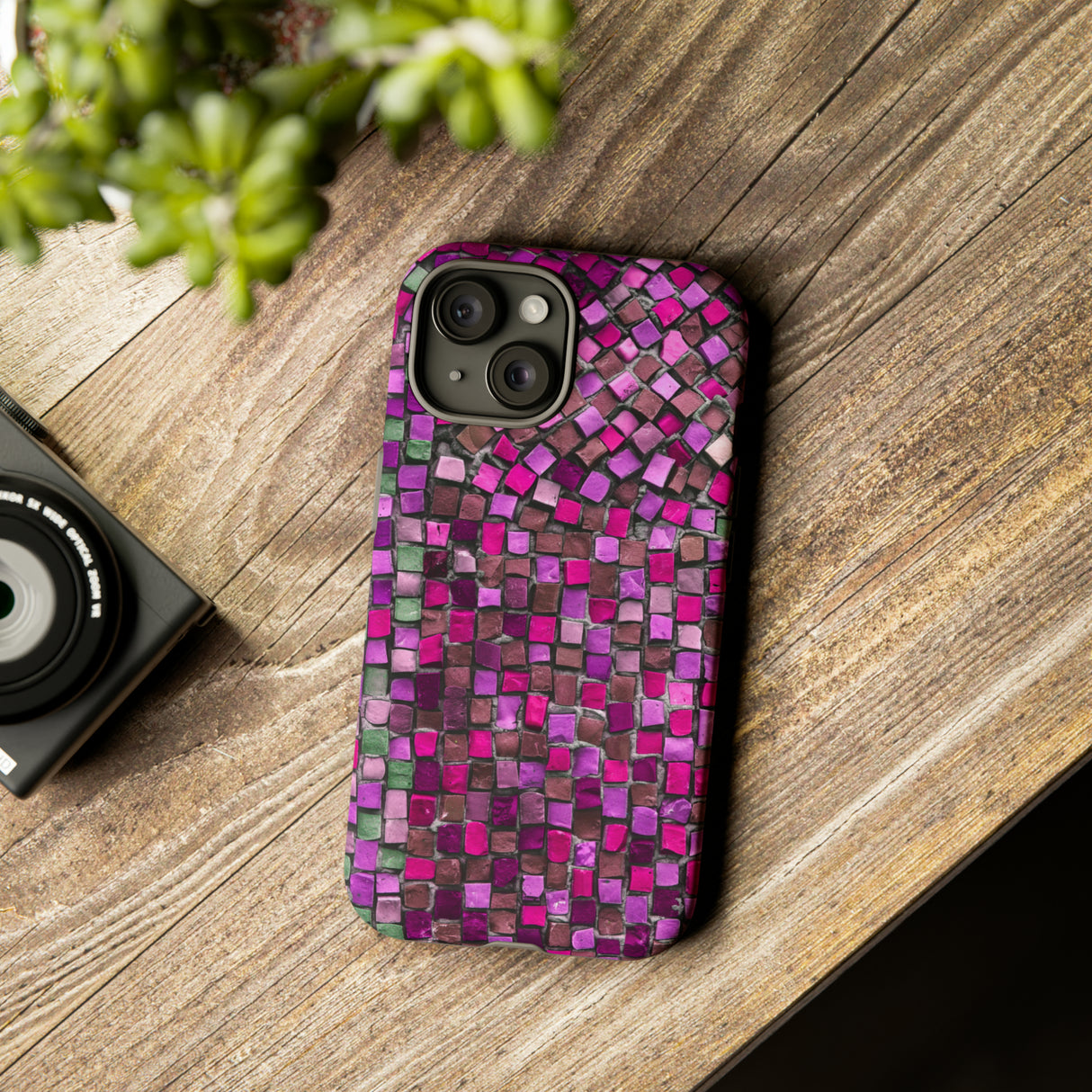 Purple Mosaic - Protective Phone Case