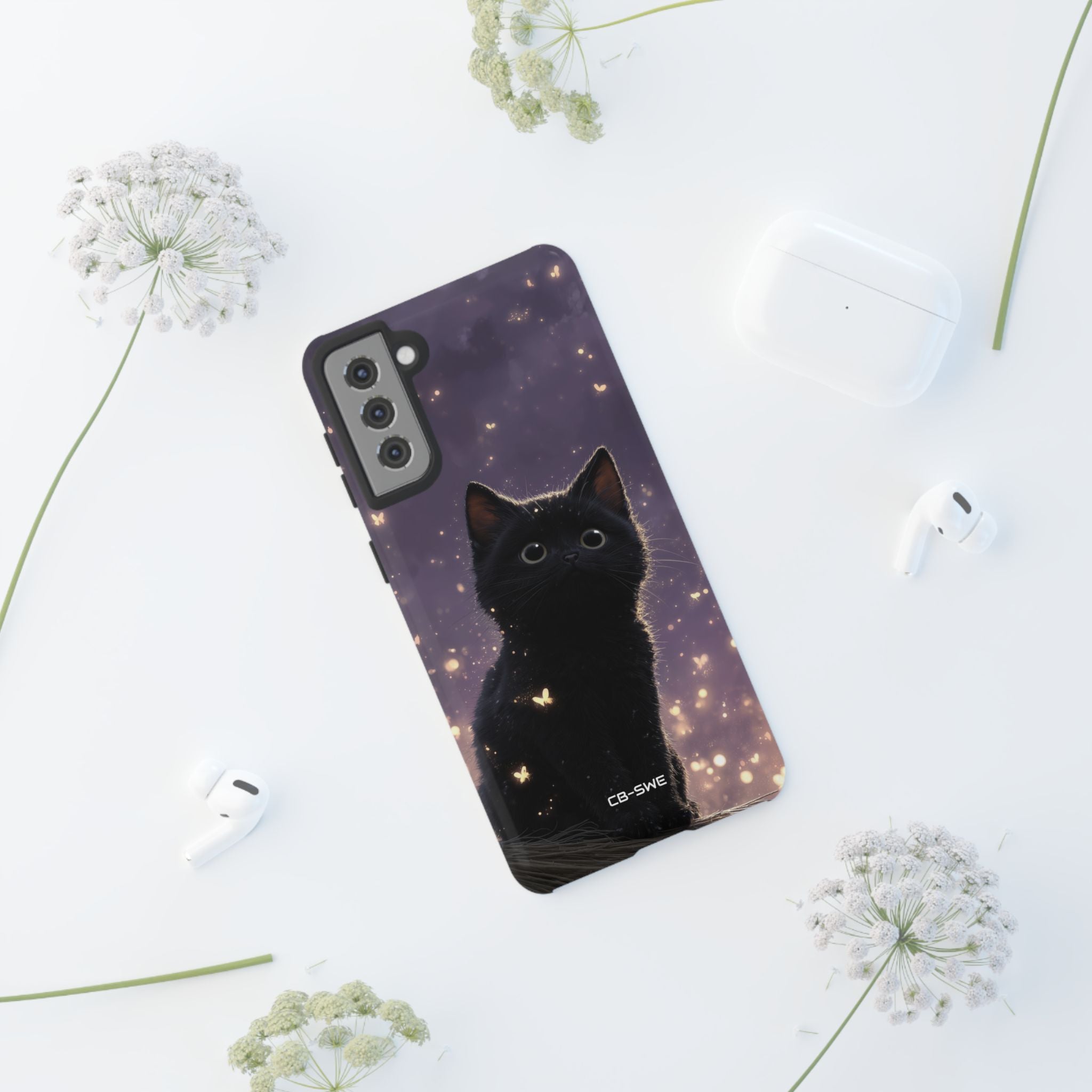 Whimsical Cat Soars - Samsung Case
