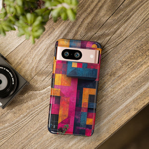 Electric Geometric Vibes - Protective Phone Case