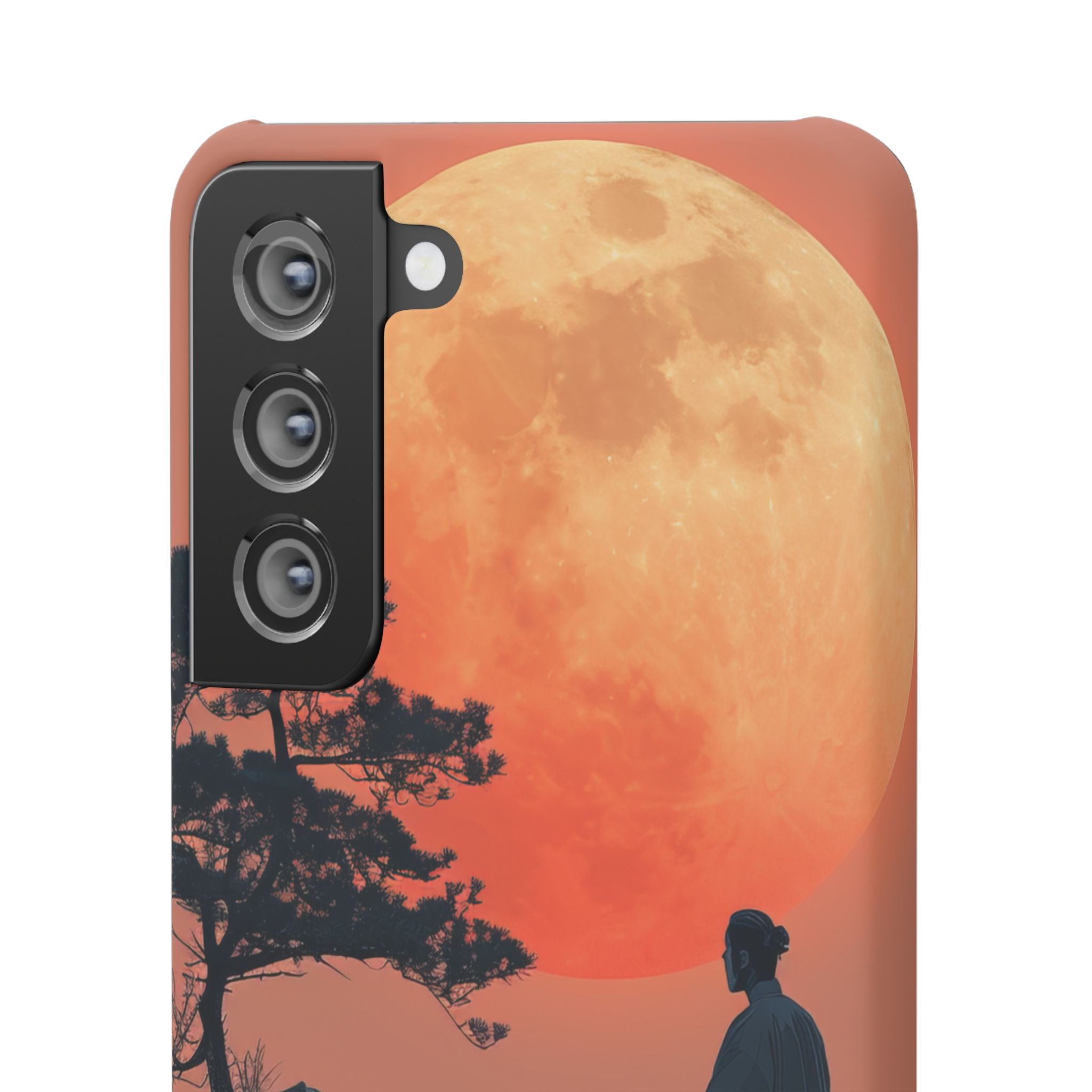 Zen Tranquility Under a Red Moon Samsung S21 - Slim Phone Case