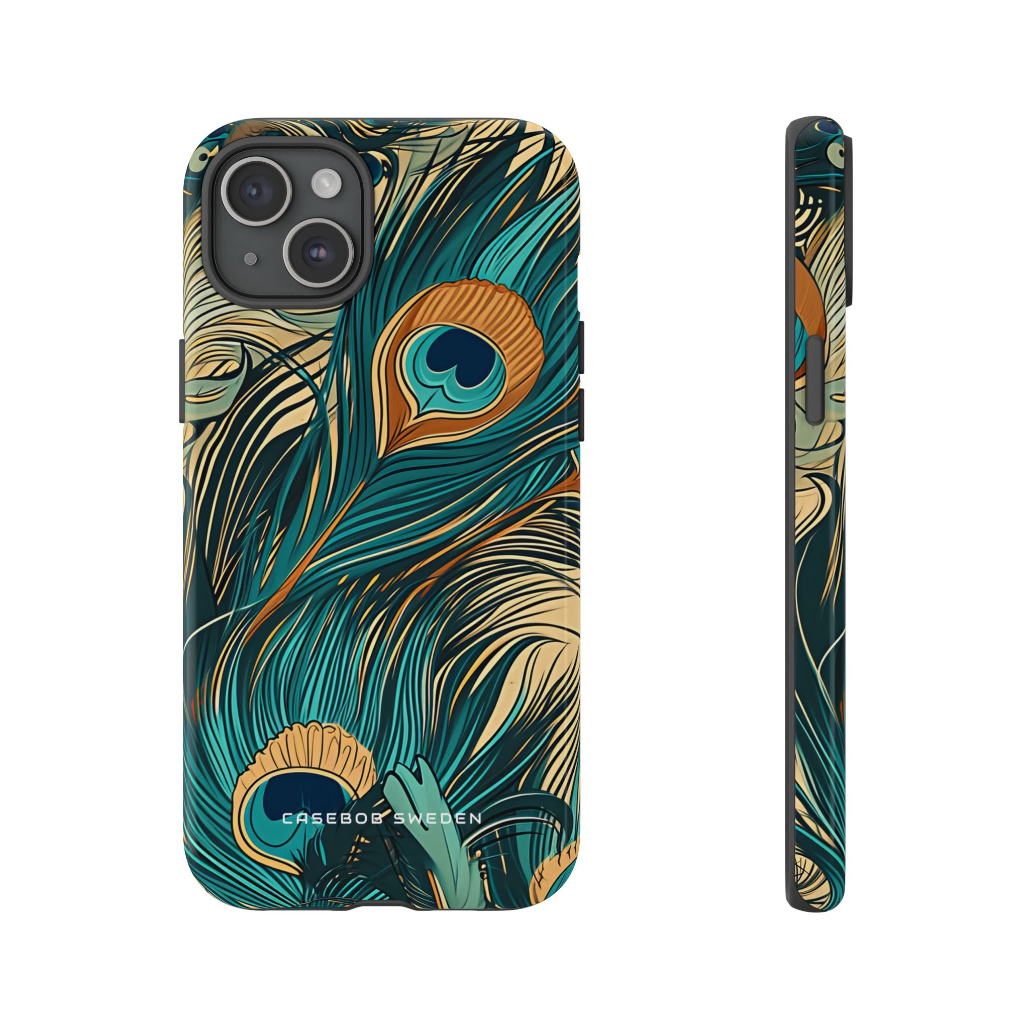 Art Nouveau Peacock Elegance iPhone 15 - Tough Phone Case