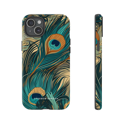 Art Nouveau Peacock Elegance iPhone 15 - Tough Phone Case